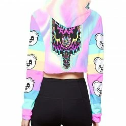 Scummy Bears POPSISKULLS - MELTED DREAMS - CROP HOODIE