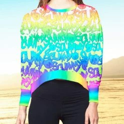 Scummy Bears RAINBOW SHERBET - DROP SHOULDER SWEATSHIRT CLOTHES AND STUFF
