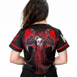 SULLIVAN KING X SCUMMY BEARS - SPINE COLLECTOR (BLACK) - CROP BASEBALL JERSEY JERSEYS