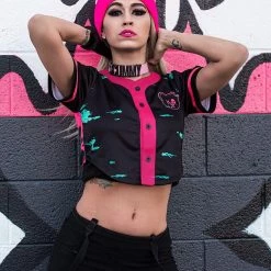 JERSEYS WAKAAN X SCUMMY BEARS - ANCIENT ALIENS - CROP BASEBALL JERSEY