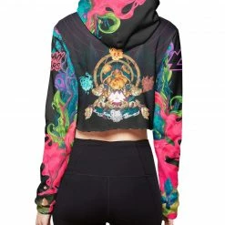WAKAAN X SCUMMY BEARS - ANCIENT ALIENS - CROP HOODIE
