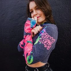 WAKAAN X SCUMMY BEARS - ANCIENT ALIENS - CROP HOODIE