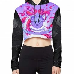 CHAMPAGNE DRIP X SCUMMY BEARS - BOTTLE DROP (NIGHT CLUB) - CROP HOODIE TOPS